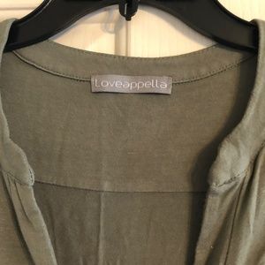 Olive sleeveless tee shirt dress by Loveappelle